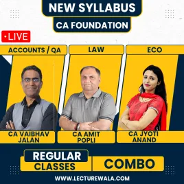 Aldine CA All Subjects Combo Regular Online Classes For CA Foundation : Online classes