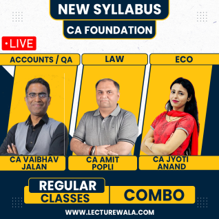 Aldine CA All Subjects Combo Regular Online Classes For CA Foundation : Online classes