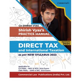 CA Shirish Vyas Direct Tax Original Notes & Practice Manual Book Set For CA / CMA Final: Study material