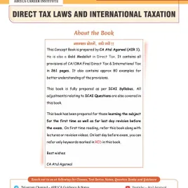 CA Atul Agarwal Direct Tax Concept Book For CA Final: Study Material CA Atul Agarwal Direct Tax Concept Book For CA Final: Study Material