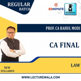  CA Final Law Regular Course : Video Lecture + Study Material By Prof.CA Rahul Modi (For May 2022 and Nov 2022)