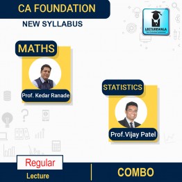  CA Foundation MATHS AND STATISTICS Combo Regular Course By Prof.Vijay Patel & Prof Kedar Ranade: Google Drive / Pendrive.
