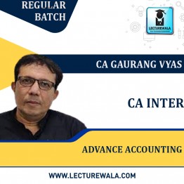 CA Inter Adv. Accounts Regular Course : Video Lecture + Study Material CA Gaurang Vyas( For May 2023)