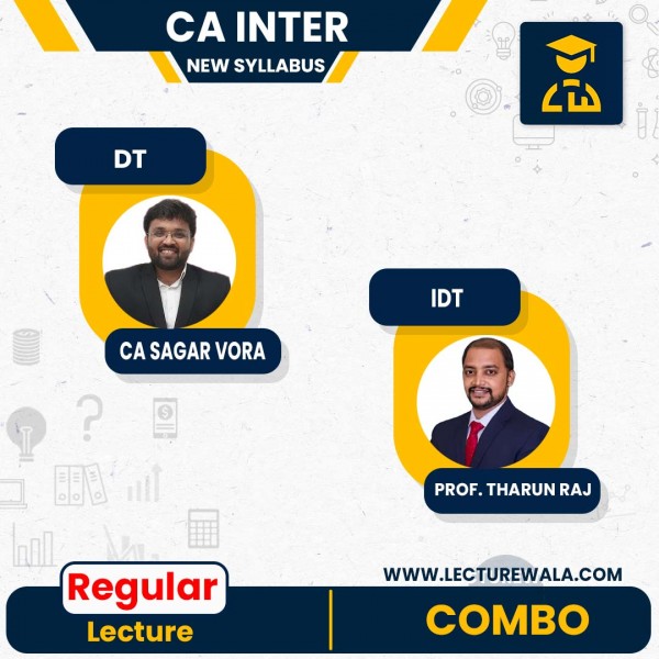 CA Inter New Syllabus Direct & Indirect Tax Laws Regular Course By CA Sagar Vora & Prof.Tharun Raj : Pen Drive / Online Classes