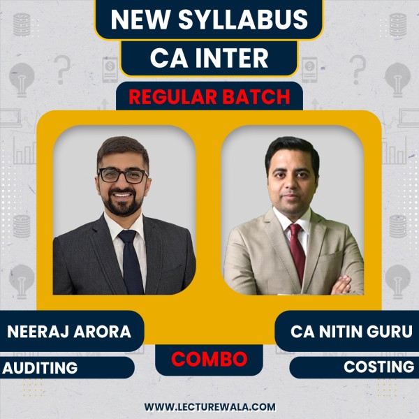 Neeraj Arora Audit & CA Nitin Guru Cost Combo Regular Online Classes For CA Inter: Online Classes.