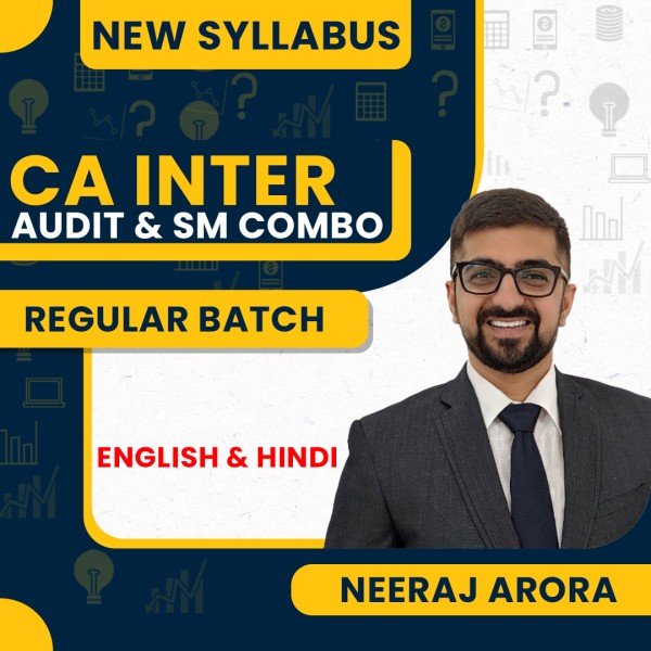 Neeraj Arora Auditing & Strategic Management Combo Regular Online Classes For CA Inter: Online Classes.