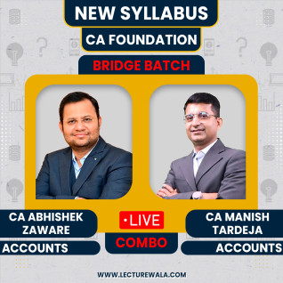 CA Abhishek Zaware & CA Manish Tardeja Accounts Bridge Batch (Fastrack) For CA Foundation: Google Drive & Live Classes. CA Abhishek Zaware & CA Manish Tardeja Accounts Bridge Batch (Fastrack) For CA Foundation: Google Drive & Live Classes.