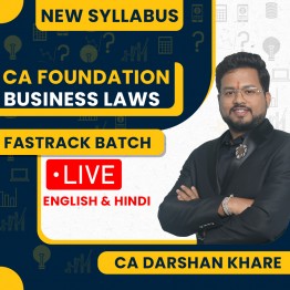 CA Darshan Khare Business Laws Bridge Batch (Fastrack) For CA Foundation: Google Drive & Live Classes.