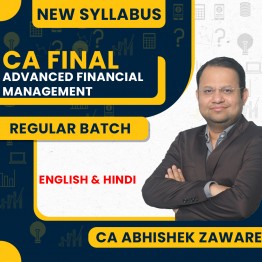 CA Abhishek Zaware Advanced Financial Management Regular Online Classes For CA Final: Pen Drive / Google Drive Classes