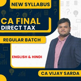 CA Vijay Sarda Direct Tax Regular Online Classes For CA Final: Pen Drive / Google Drive Classes