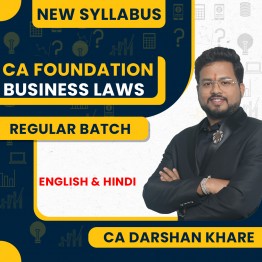 CA Darshan Khare Business Laws Regular Online Classes For CA Foundation: Google Drive & Pen Drive Classes.