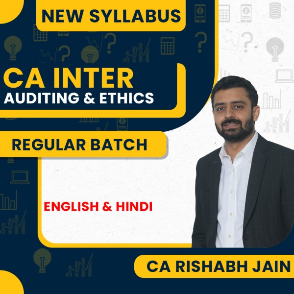 CA Rishabh Jain Auditing & Ethics Regular Online Classes For CA Inter: Google Drive & Pen drive classes.