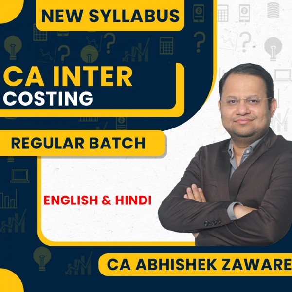 CA Abhishek Zaware Costing Regular Online Classes For CA Inter: Pen Drive / Google Drive Classes