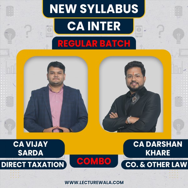 CA Darshan Khare Law & CA Vijay Sarda Direct Tax Combo regular Online Classes For CA Inter: Pen Drive & Google Drive Classes