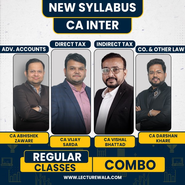CA Vijay Sarda, CA Darshan Khare, CA Abhishek Zaware & CA Vishal Bhattad Group 1 Combo For CA Inter : Google Drive & Pendrive Classes.