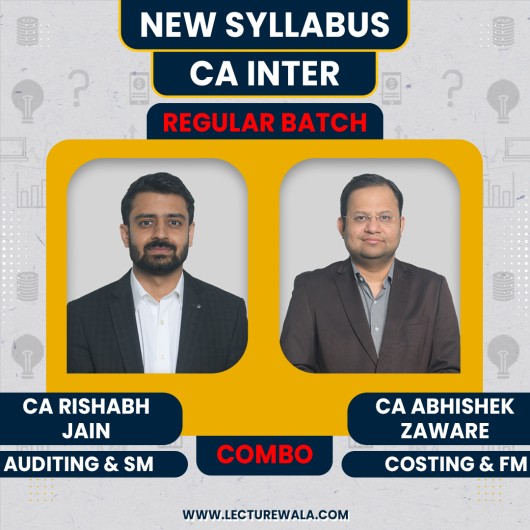 CA Rishabh Jain Audit-SM & CA Abhishek Zaware COST-FM Regular Online Classes For CA Inter: Google Drive & Pen Drive classes.