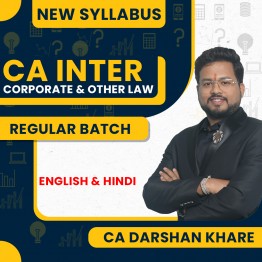 CA Darshan Khare Corporate & Other Law Regular Online Classes For CA Inter: Google Drive & Pen Drive Classes.