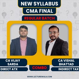 CA Vijay Sarda DT & CA Vishal Bhattad IDT Combo Regular Online Classes For CMA Final: Google Drive & Pen Drive Classes