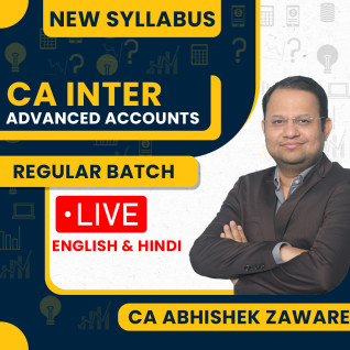 CA Abhishek Zaware Advanced Accounts Regular Live Classes For CA Inter: Live Online Classes CA Abhishek Zaware Advanced Accounts Regular Live Classes For CA Inter: Live Online Classes