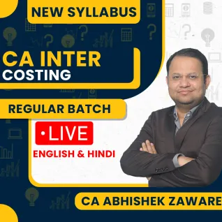 CA Abhishek Zaware Costing Regular Live Classes For CA Inter: Live Online Classes CA Abhishek Zaware Costing Regular Live Classes For CA Inter: Live Online Classes