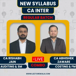 CA Rishabh Jain Audit-SM & CA Abhishek Zaware COST-FM Regular Live Classes For CA Inter: Live Online classes. CA Rishabh Jain Audit-SM & CA Abhishek Zaware COST-FM Regular Live Classes For CA Inter: Live Online classes.
