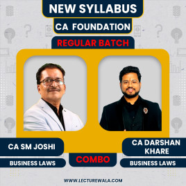 CA SM Joshi &amp; CA Darshan Khare Business Laws Regular Online Classes For CA Foundation: Google Drive &amp; Pen Drive Classes.