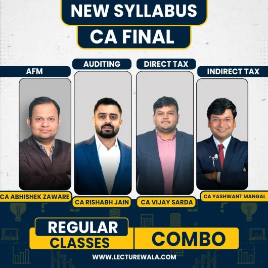 CA Abhishek Zaware AFM, CA Rishabh jain Audit & CA Vijay Sarda DT & CA Yasvant Mangal IDT Regular Batch For CA Final CA Abhishek Zaware AFM, CA Rishabh jain Audit & CA Vijay Sarda DT & CA Yasvant Mangal IDT Regular Batch For CA Final