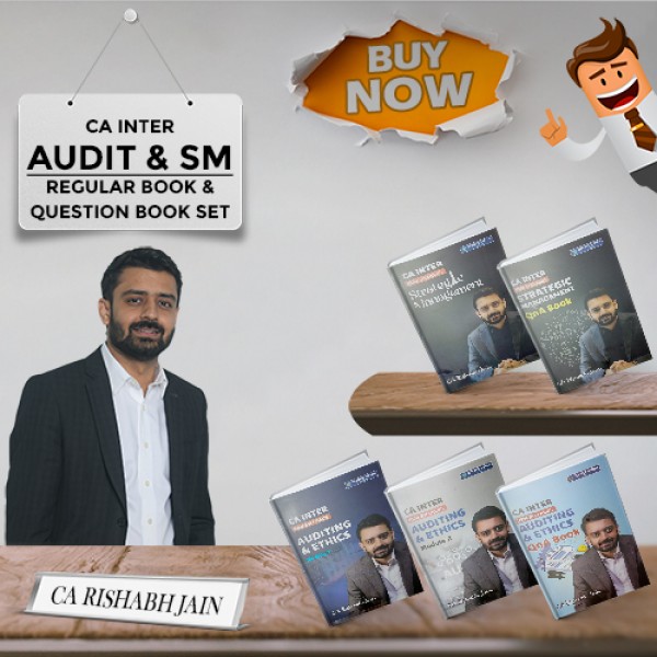 CA Rishabh Jain Auditing & SM Fastrack Book Set For CA Inter: Study Material