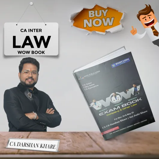 CA Darshan Khare Corporate & Other Law Wow Book For CA Inter: Study material. CA Darshan Khare Corporate & Other Law Wow Book For CA Inter: Study material.