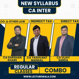 CA Vijay Sarda DT, CA Yashvant Mangal IDT & CA Darshan Khare Law Combo Regular For CA Inte CA Vijay Sarda DT, CA Yashvant Mangal IDT & CA Darshan Khare Law Combo Regular For CA Inte