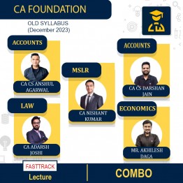  CA Foundation All Subjects Combo  Regular Batch By Ekagrata: Online Live Classes.