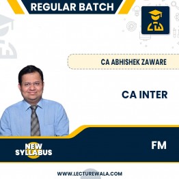 CA Inter FM-  New Syllabus Regular Course By CA Abhishek Zaware: Pen Drive / Google Drive Classes