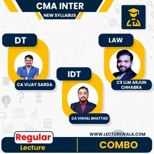 CS Arjun Chhabra Law & CA Vijay Sarda DT & CA Vishal Bhattad IDT Combo Regular Online Classes For CMA Inter: Pen Drive / Online Classes CS Arjun Chhabra Law & CA Vijay Sarda DT & CA Vishal Bhattad IDT Combo Regular Online Classes For CMA Inter: Pen Drive / Online Classes