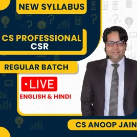 CS Anoop Jain CSR New Syllabus Regular Live Classes For CS Professional: Online / Offline Classes. CS Anoop Jain CSR New Syllabus Regular Live Classes For CS Professional: Online / Offline Classes.