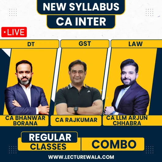 CA Bhanwar Borama Dt CA Rajkumar Gst Cs Arjun Chabra Law Regular Combo For CA Inter