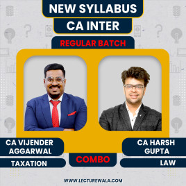 CA Inter Taxation &amp; Law Combo CA Vijendra Aggarwal &amp; CA Harsh Gupta Regular Online Classes For May / Sep 2026