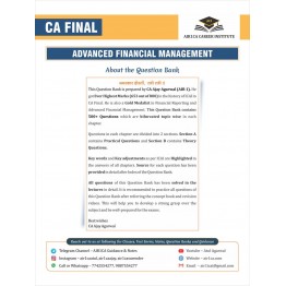 CA Ajay Agarwal Advanced Financial Management Question Book For CA Final: Study Material