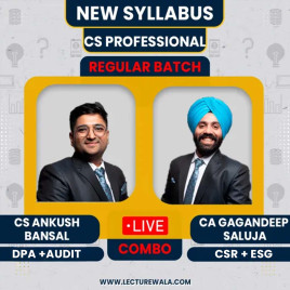 CS Professional Module - 1 Combo With CSR & Social Governance Regular Course New Syllabus By CS GD SALUJA ,CS ANKUSH BANSAL: CS Professional Module - 1 Combo With CSR & Social Governance Regular Course New Syllabus By CS GD SALUJA ,CS ANKUSH BANSAL: