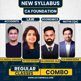 CA CS Anshul Agrawal , CA Aman Kedia , CA Harshad Jaju , CA CS Tejal Katariya All Subject Regular Combo For CA Foundation