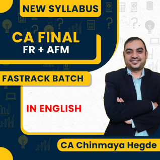 CA Final Financial Reporting & Advanced Financial Management Fastrack Combo Classes New Syllabus By CA Chinmaya Hegde : Pen drive / online classes  CA Final Financial Reporting & Advanced Financial Management Fastrack Combo Classes New Syllabus By CA Chinmaya Hegde : Pen drive / online classes