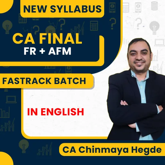 CA Final Financial Reporting & Advanced Financial Management Fastrack Combo Classes New Syllabus By CA Chinmaya Hegde : Pen drive / online classes 