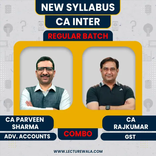 CA Inter New Syllabus Adv.Accounts + GST Combo Regular Batch By CA Parveen Sharma, CA RajKumar : Pen Drive / Live Online Classes