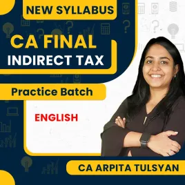 CA Arpita Tulsyan Indirect Tax Practice Batch in English Online Classes For CA Final: Google Drive &amp; Pen Drive Classes.