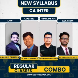 CMA Inter Grp 1 Combo - Law &amp; FA &amp; Taxation &amp; Costing Regular Batch By Ranjan Periwal Classes