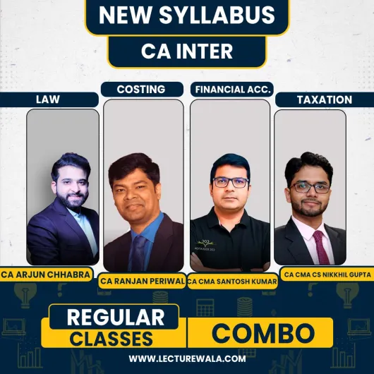 CMA Inter Grp 1 Combo - Law & FA & Taxation & Costing Regular Batch By Ranjan Periwal Classes