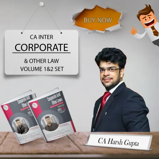 CA Harsh Gupta Corporate & Other Laws Volume 1&2 Set For CA Inter: Study Material