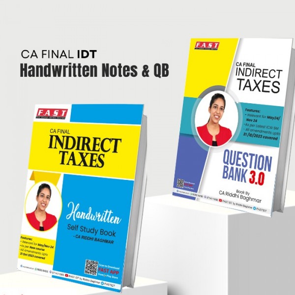  CA FINAL IDT Handwritten Colored Notes & Question Bank Combo By CA Riddhi Baghmar