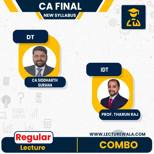 CA Final Indirect Tax (In English) Direct Tax ( New Syllabus Recorded Regular Course : By CA Siddharth Surana & Prof.Tharun Raj : Pen drive / online classes  CA Final Indirect Tax (In English) Direct Tax ( New Syllabus Recorded Regular Course : By CA Siddharth Surana & Prof.Tharun Raj : Pen drive / online classes