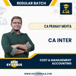 CA Inter Cost & Management Accounting In English Regular Course By CA Pranay Mehta : ONLINE CLASSES.