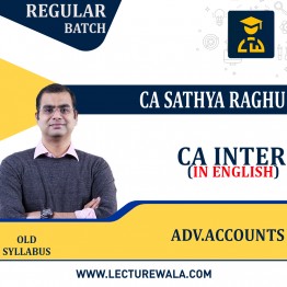 CA Inter Adv Accounts In English Regular Course By CA Sathya Raghu : ONLINE CLASSES.